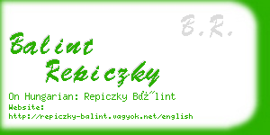 balint repiczky business card